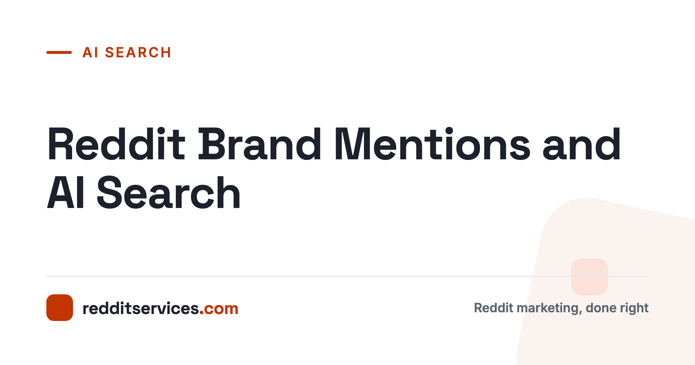 Reddit Brand Mentions and AI Search
