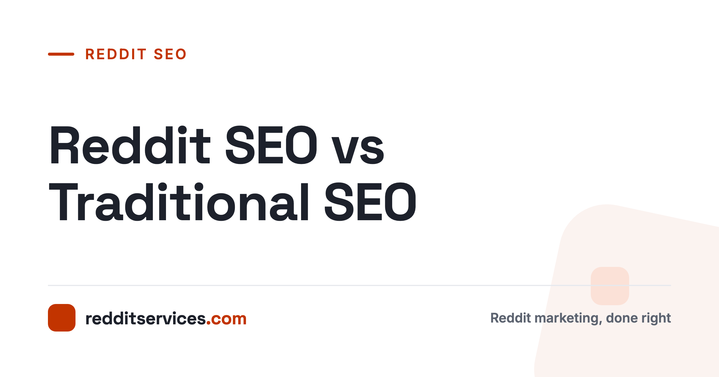 Reddit SEO vs Traditional SEO